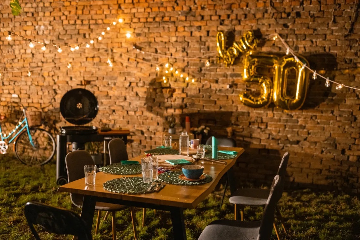 Corporate gathering setup