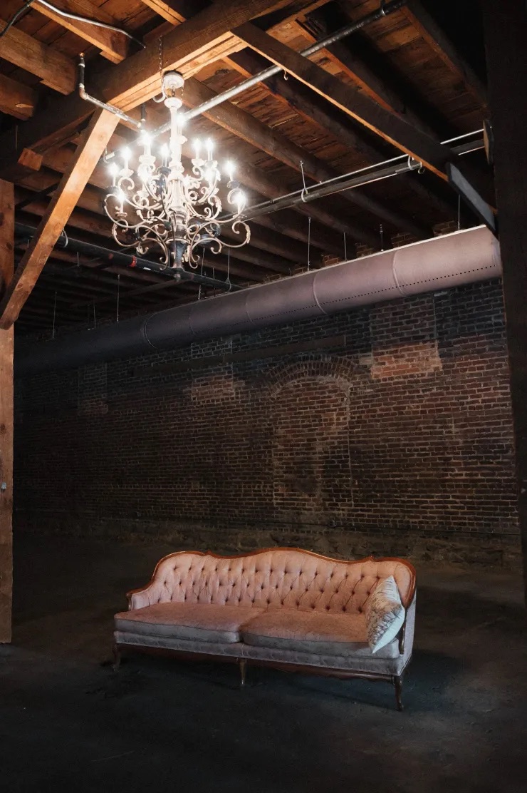 The 16-foot bar and dance floor at The Livery